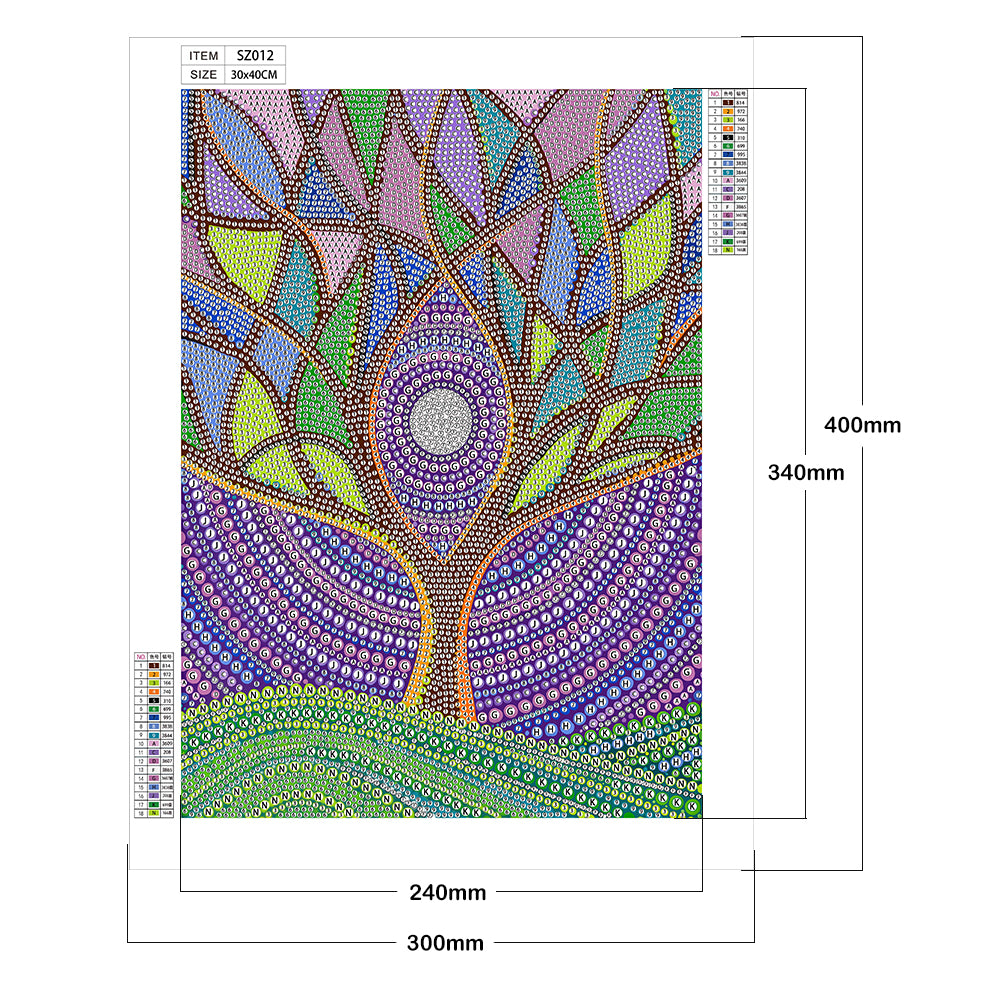 Life Tree - Special Shaped Drill Diamond Painting 30*40CM