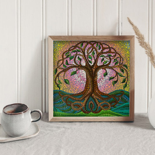 Life Tree - Special Shaped Drill Diamond Painting 30*30CM