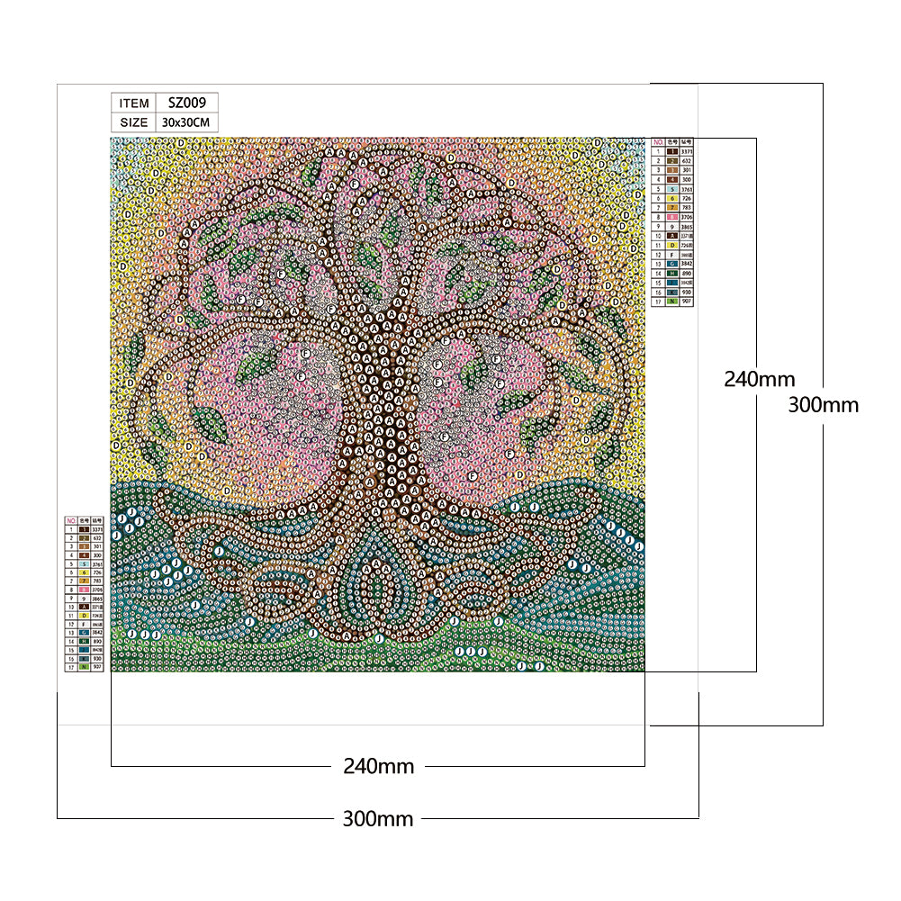 Life Tree - Special Shaped Drill Diamond Painting 30*30CM