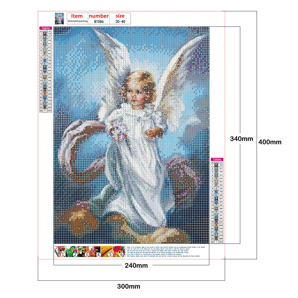Angel Girl - Full Round Drill Diamond Painting 30*40CM