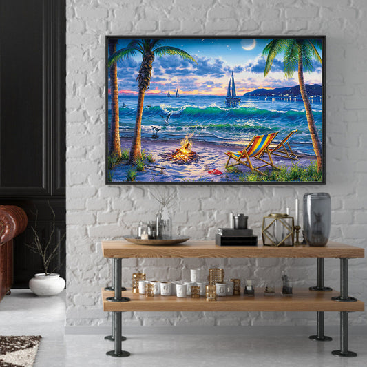 Seaside Scenery - Full Round Drill Diamond Painting 50*40CM