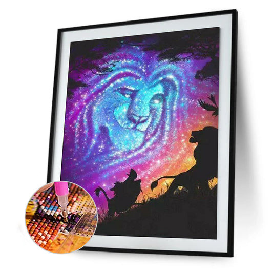 Lion - Full Round Drill Diamond Painting 30*40CM