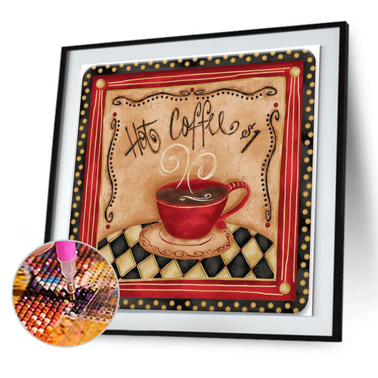 Cup Coffee - Full Round Drill Diamond Painting 30*30CM