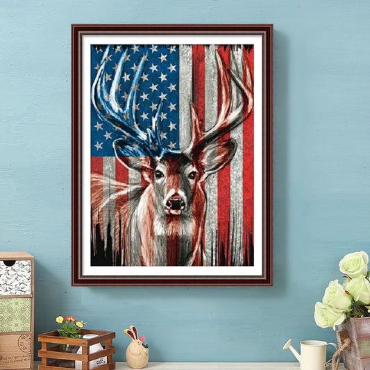 Deer - Full Round Drill Diamond Painting 30*40CM