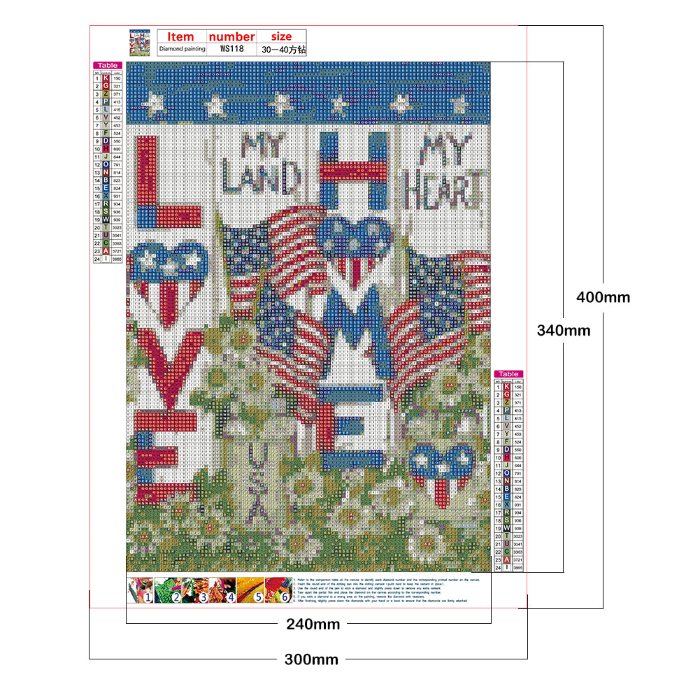 Flag Garden - Full Square Drill Diamond Painting 30*40CM