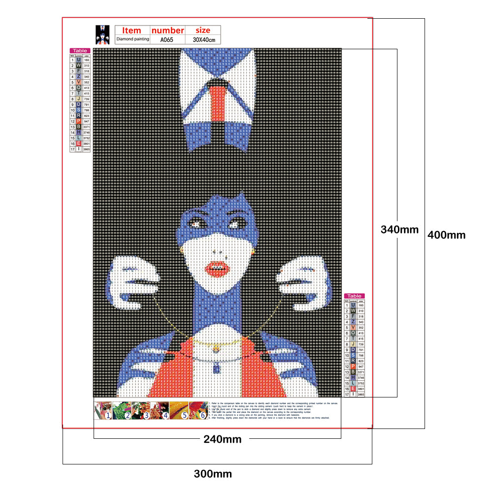 Head - Full Round Drill Diamond Painting 30*40CM