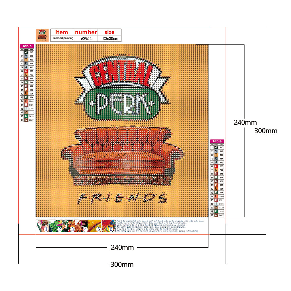 Sofa - Full Round Drill Diamond Painting 30*30CM