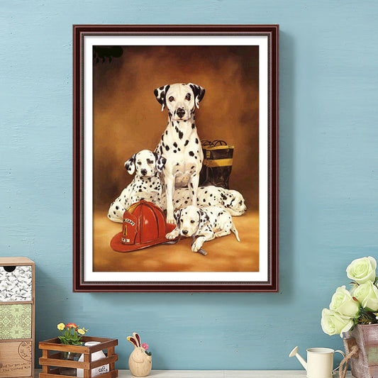 Dalmatian Dog - Full Round Drill Diamond Painting 30*40CM