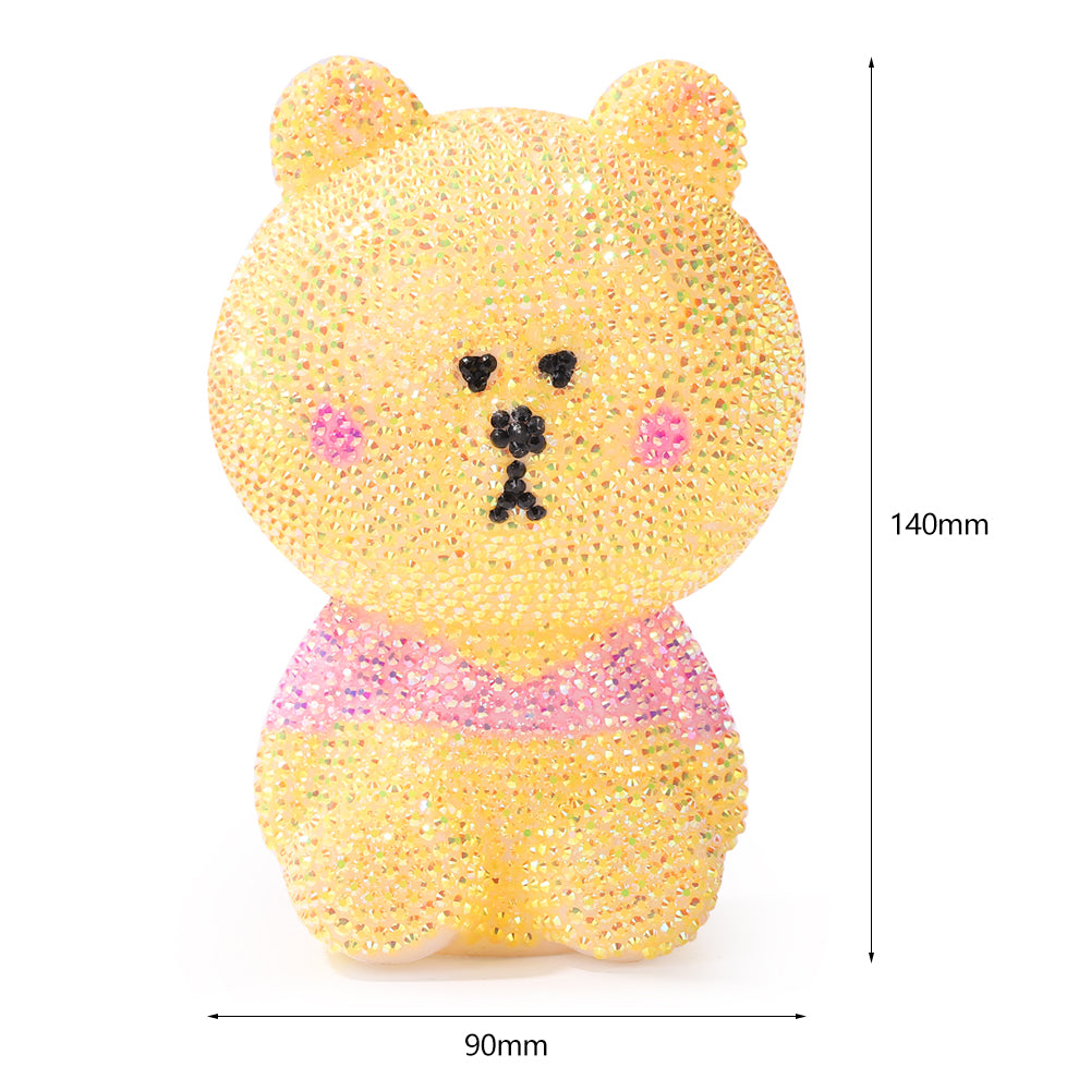 3D DIY Applique Rhinestone Bear Kits Mosaic Diamond Patches Art Crafts