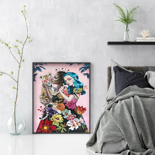 Flower - Full Round Drill Diamond Painting 30*40CM