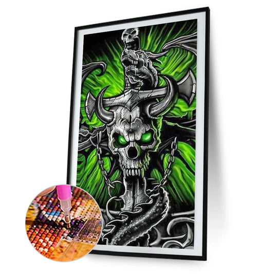 Skull - Full Round Drill Diamond Painting 45*80CM