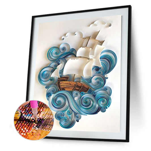 Paper Quilling - Full Round Drill Diamond Painting 30*40CM