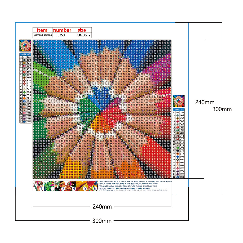Pencil - Full Round Drill Diamond Painting 30*30CM