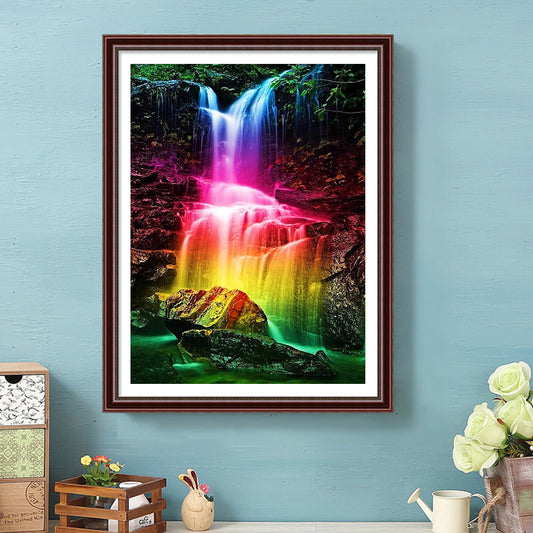 Rainbow Falls - Full Round Drill Diamond Painting 30*40CM