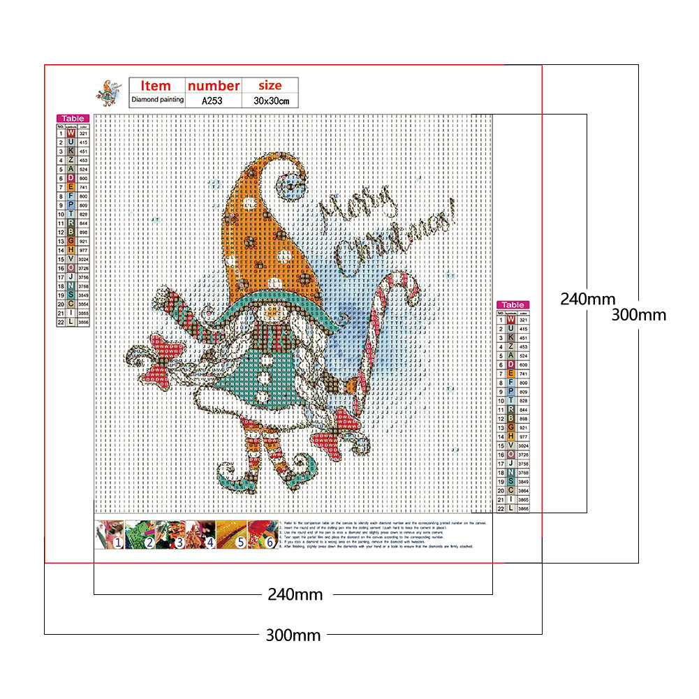 Cartoon Santa - Full Round Drill Diamond Painting 30*30CM