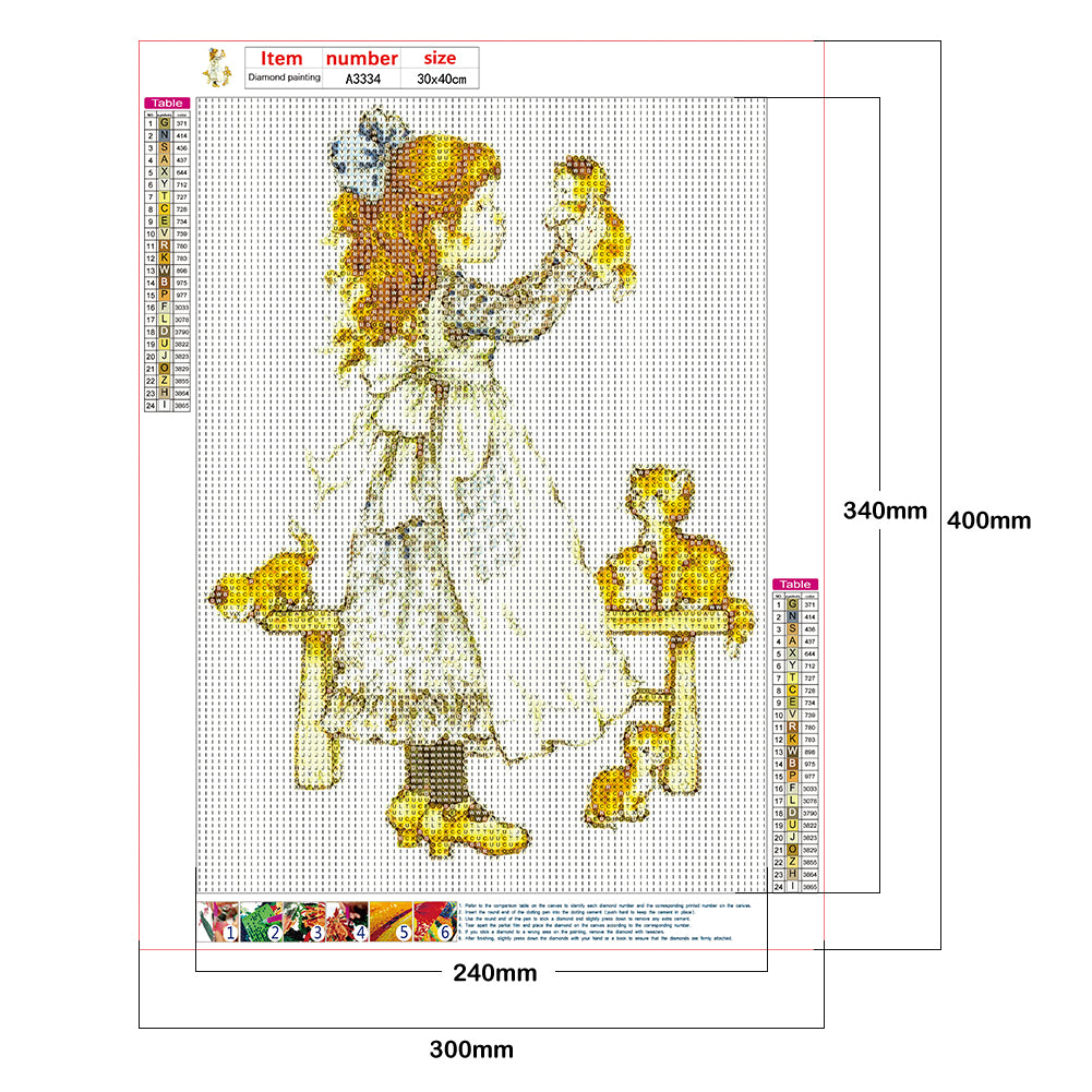 Girls - Full Round Drill Diamond Painting 30*40CM