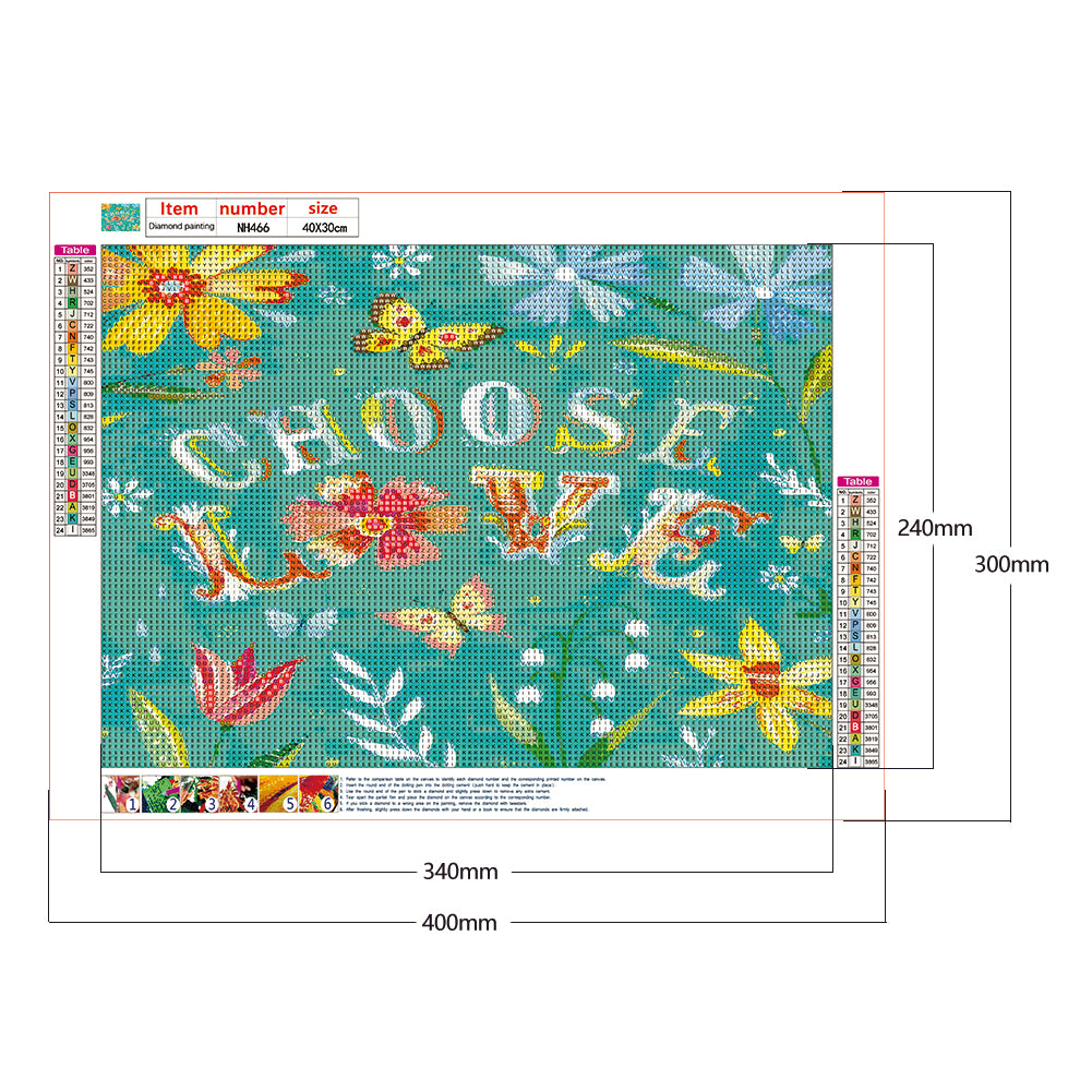 Flowers Plants - Full Round Drill Diamond Painting 40*30CM