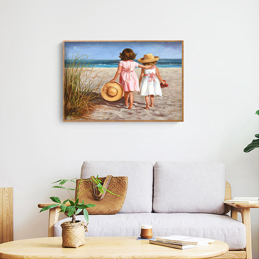 Beach Girl - Full Round Drill Diamond Painting 40*30CM