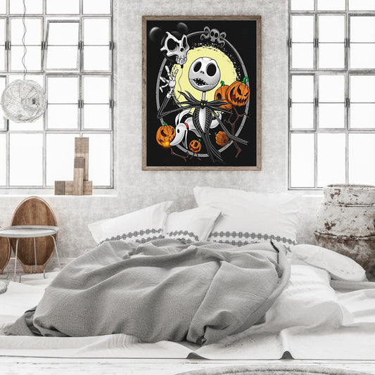 Halloween Skeleton - Full Round Drill Diamond Painting 30*40CM