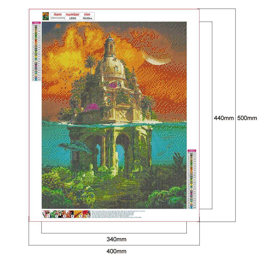 Villa - Full Round Drill Diamond Painting 40*50CM