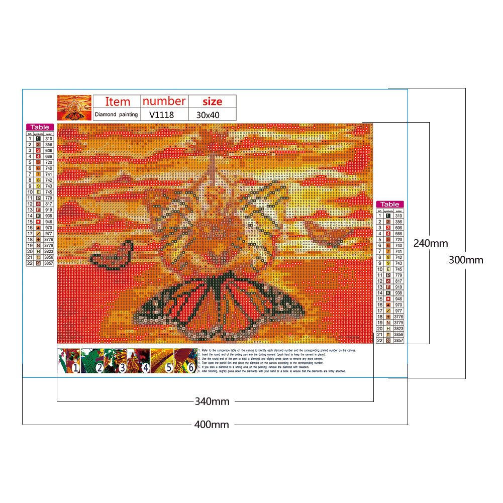 Butterfly People - Full Round Drill Diamond Painting 40*30CM