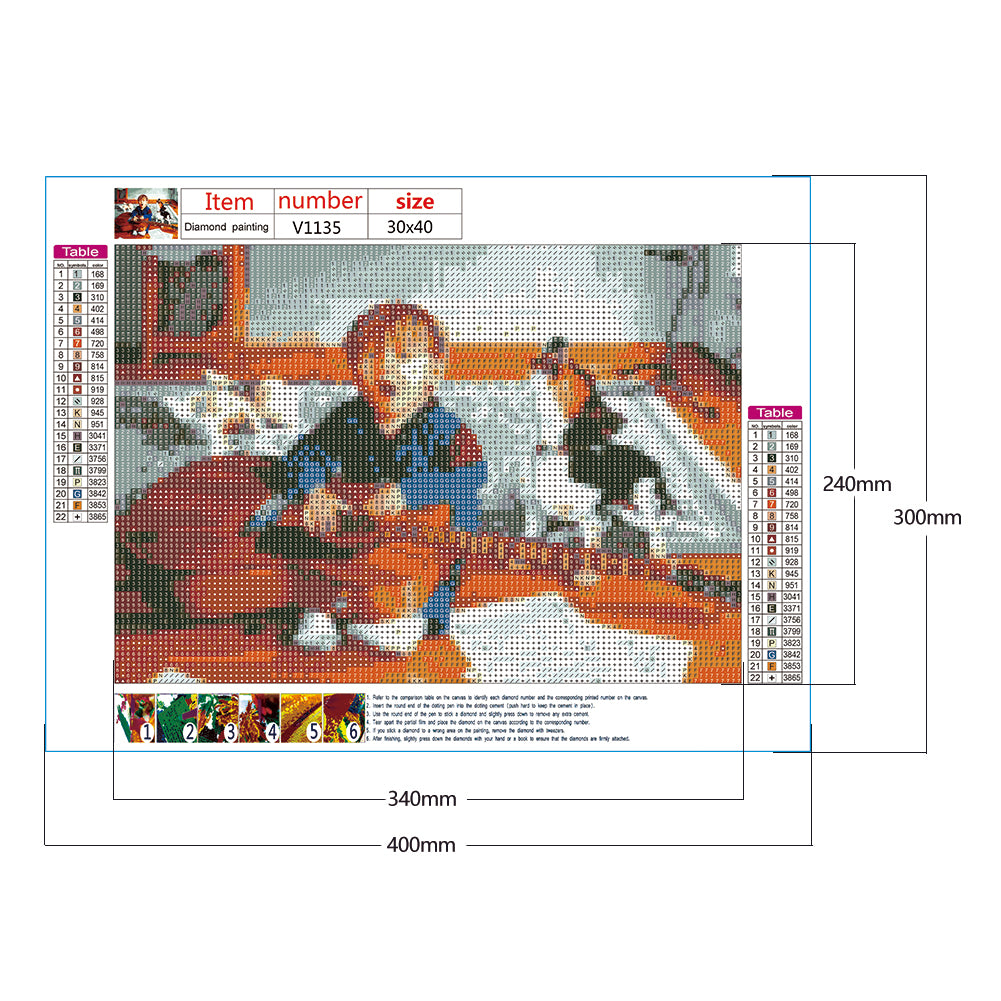 Boy - Full Round Drill Diamond Painting 40*30CM