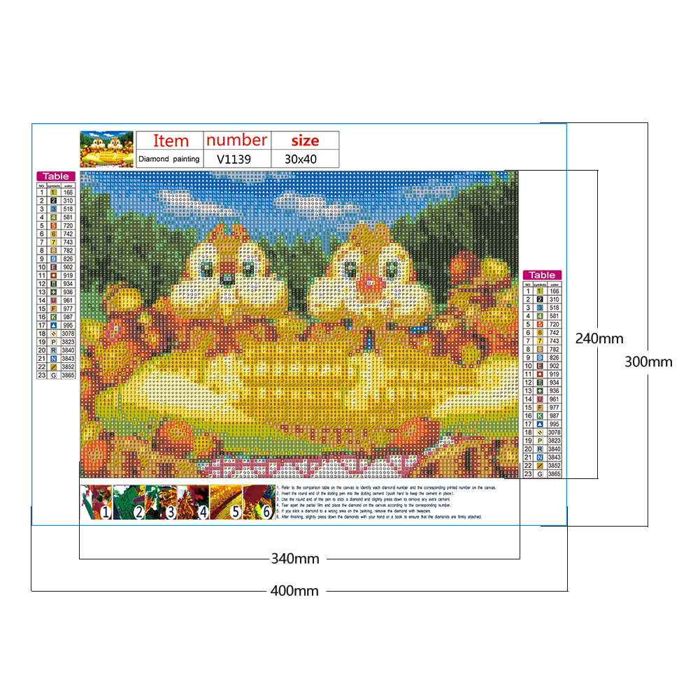 Monkey - Full Round Drill Diamond Painting 40*30CM