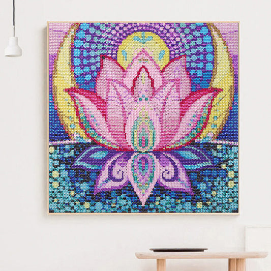 Lotus - Special Shaped Drill Diamond Paiting 40*40CM