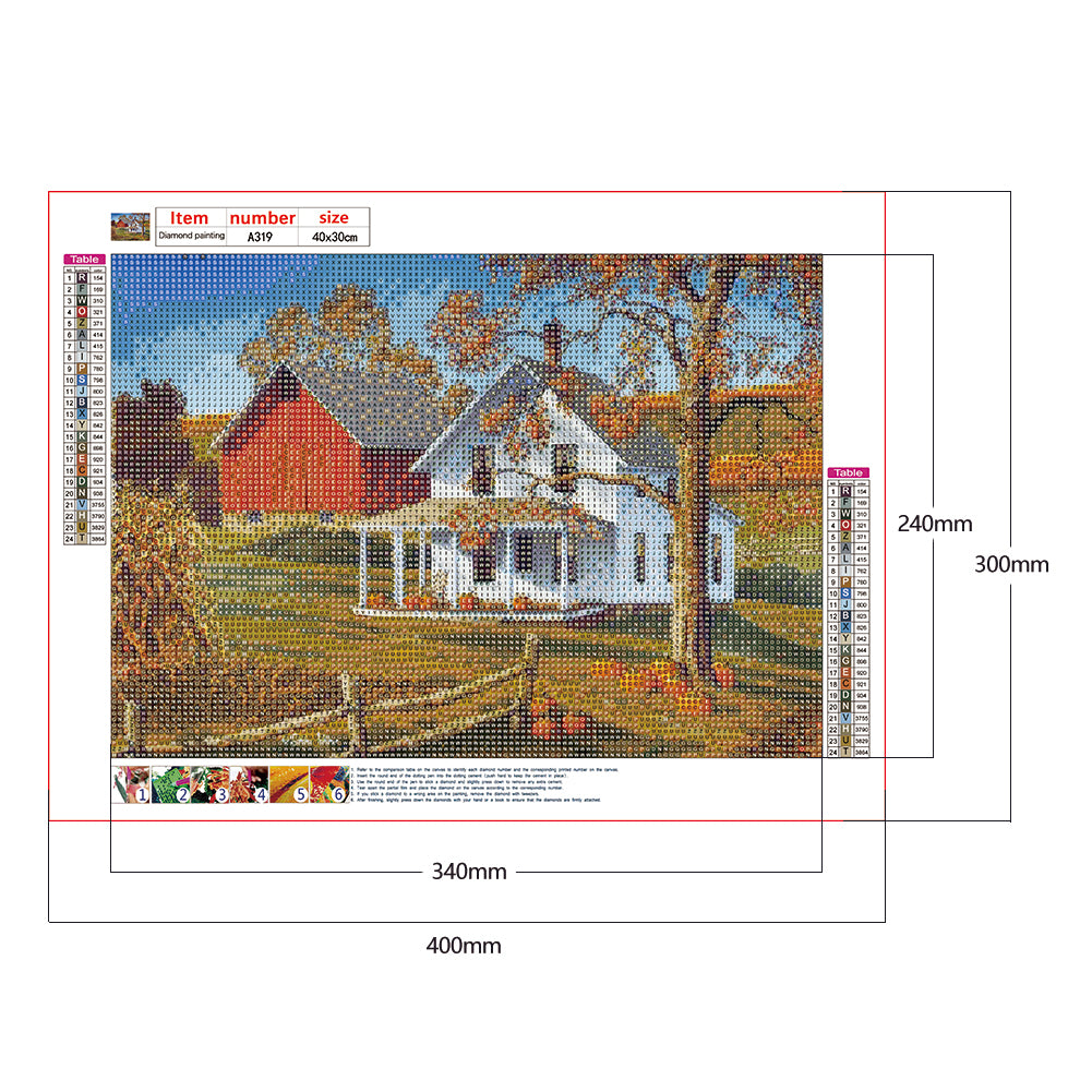 House Scenery - Full Round Drill Diamond Painting 40*30CM