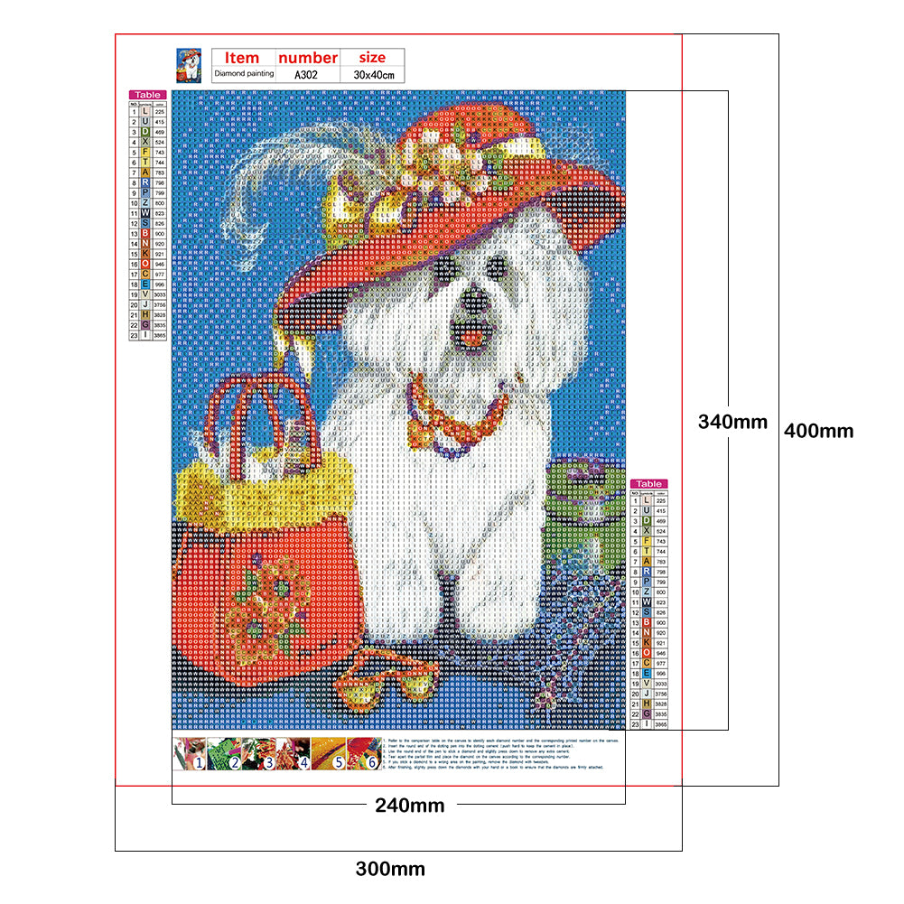 Dog - Full Round Drill Diamond Painting 30*40CM