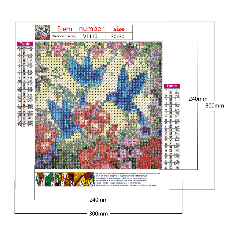 Bird - Full Round Drill Diamond Painting 30*30CM