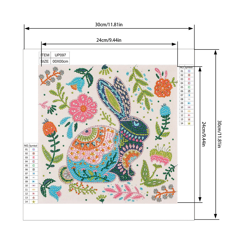 Rabbit - Special Shaped Drill Diamond Paiting 30*30CM