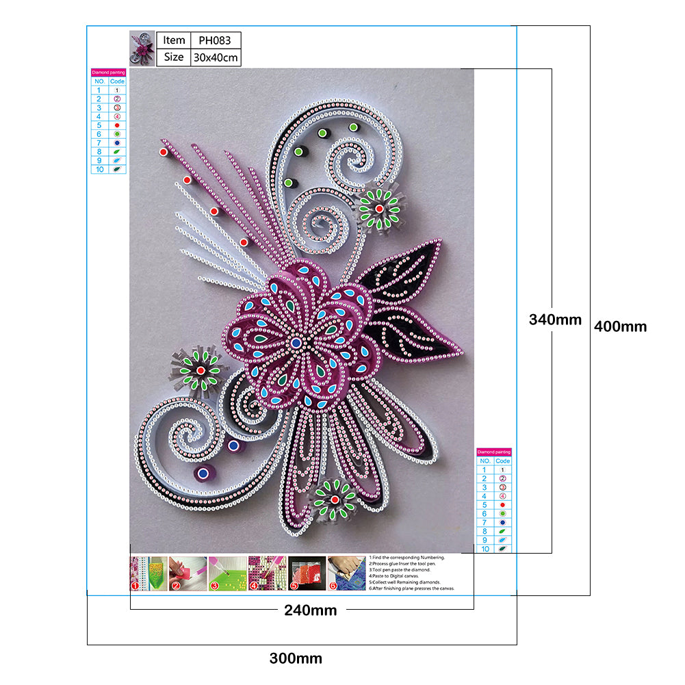 Flowers - Special Shaped Drill Diamond Paiting 30*40CM