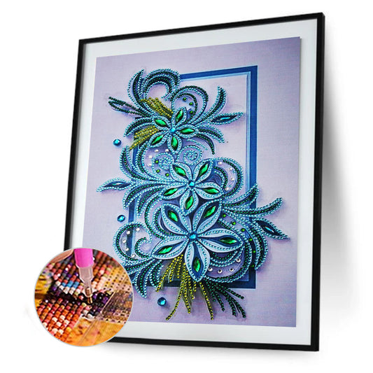 Flowers - Special Shaped Drill Diamond Paiting 30*40CM