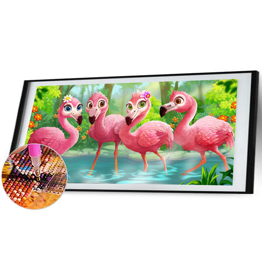 Flamingo - Full Round Drill Diamond Painting 60*30CM