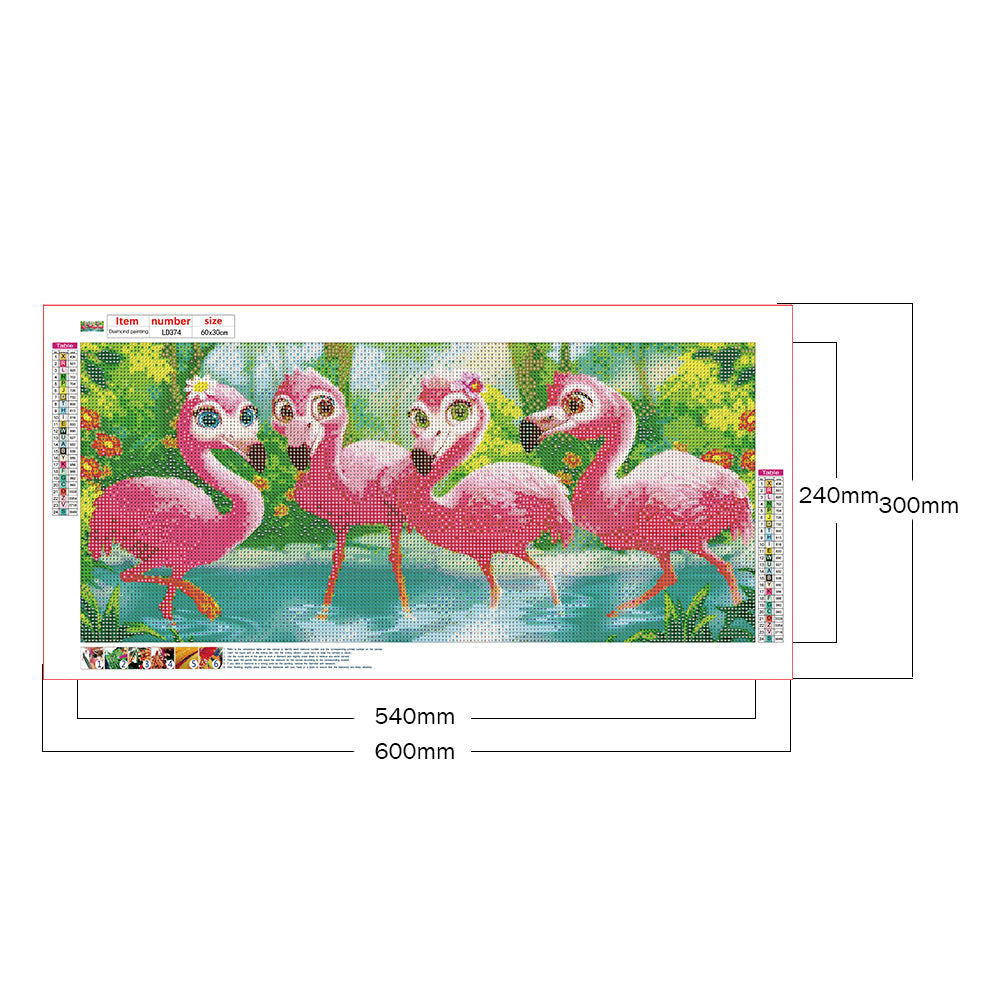 Flamingo - Full Round Drill Diamond Painting 60*30CM