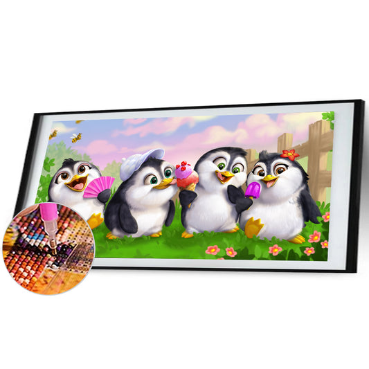 Penguin - Full Round Drill Diamond Painting 60*30CM