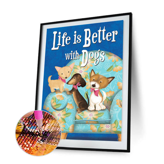 Dog - Full Round Drill Diamond Painting 30*40CM