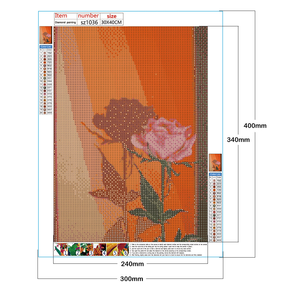 Silhouette - Full Round Drill Diamond Painting 30*40CM