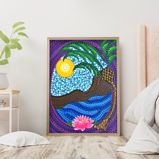 Coconut Tree - Special Shaped Drill Diamond Paiting 30*40CM