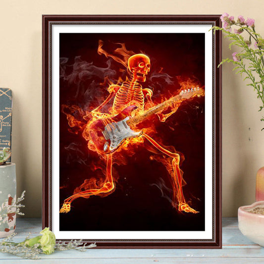 Guitar Man - Full Round Drill Diamond Painting 30*40CM
