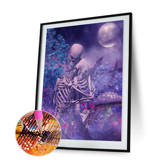 Beautiful Skull - Full Round Drill Diamond Painting 30*40CM