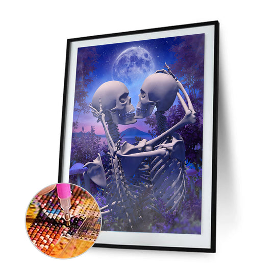 Beautiful Skull - Full Round Drill Diamond Painting 30*40CM