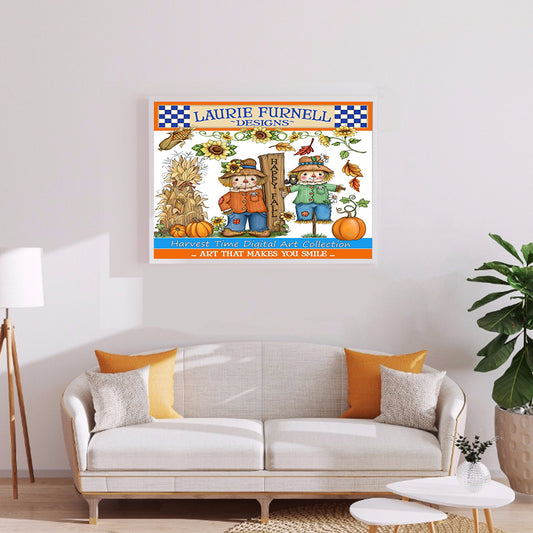 Happy Scarecrow - Full Round Drill Diamond Painting 40*30CM