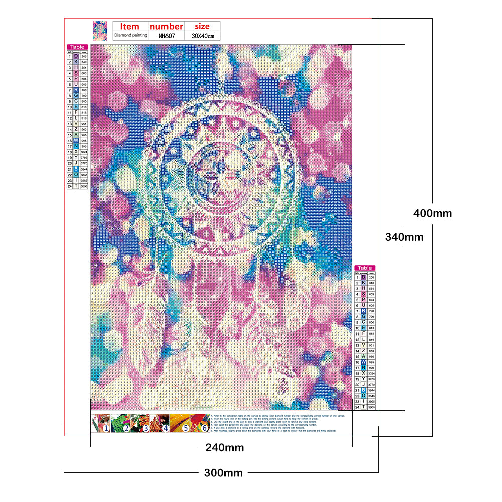 Dreamcatcher - Full Round Drill Diamond Painting 30*40CM