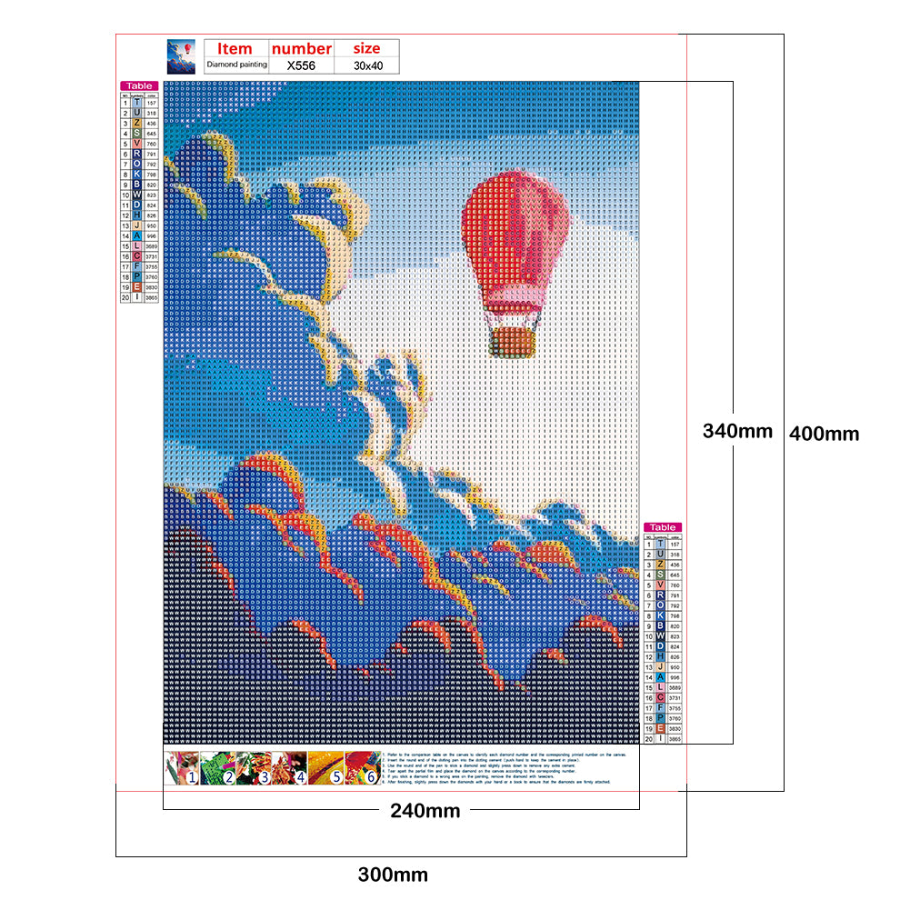 Air Balloon - Full Round Drill Diamond Painting 30*40CM