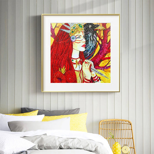 Woman Eagle - Special Shaped Drill Diamond Painting 30*30CM