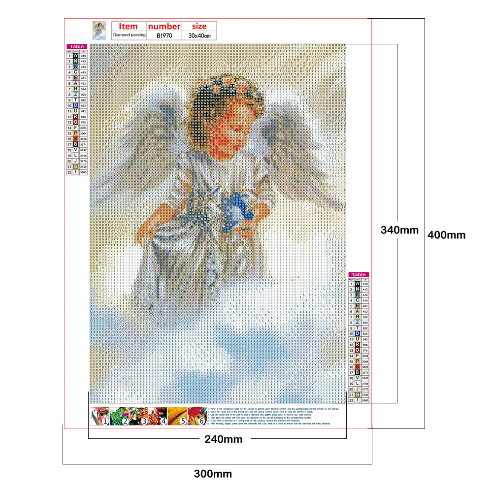 Angel Baby - Full Round Drill Diamond Painting 30*40CM