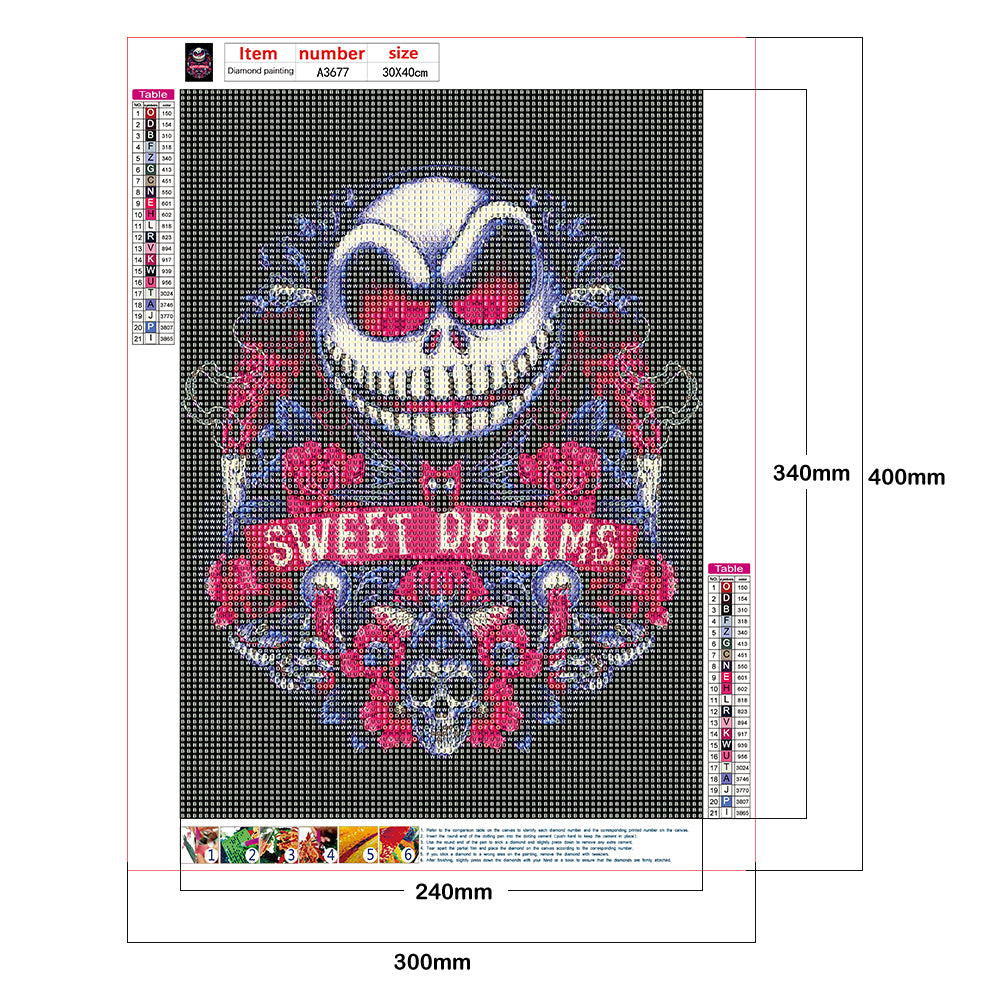 Horror Figure - Full Round Drill Diamond Painting 30*40CM