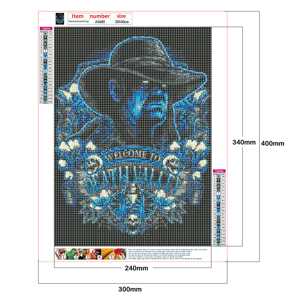 Horror Figure - Full Round Drill Diamond Painting 30*40CM